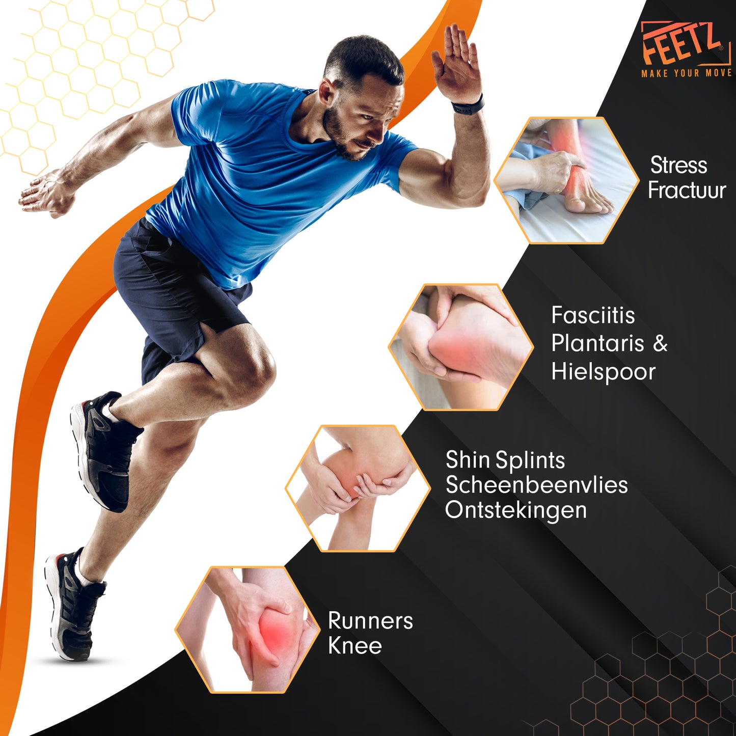 Feetz® The Orange One | Sport Inlegzolen
