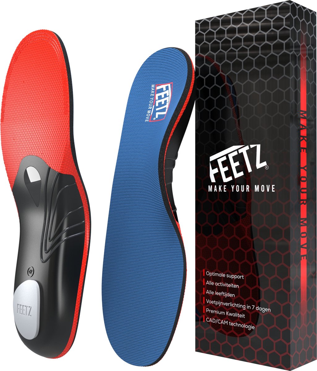 FEETZ - Heel Spur and Plantar Fasciitis Insoles Unisex Arch Supports Orthopedic Insoles for Flat Feet, Running Insoles, Arch Pain