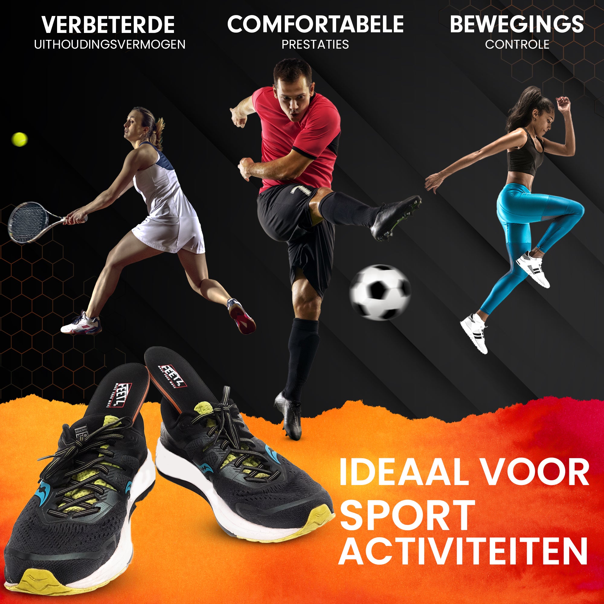 Feetz® The Orange One | Sport Atletiek Inlegzolen